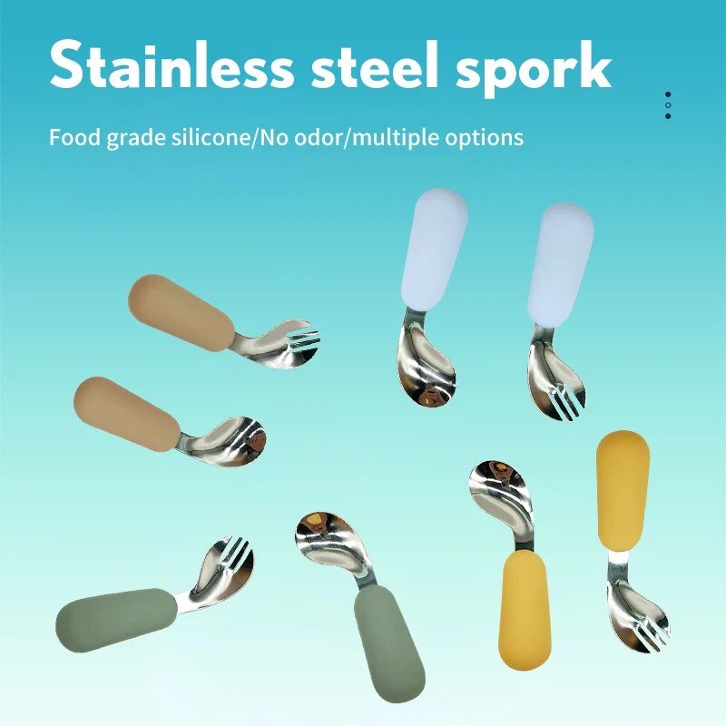 Baby Food Utensils - Baby Lepel Vorkset 316 Roestvrijstalen Servies