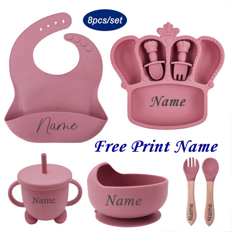 Baby Food Utensils - Gepersonaliseerde Naam Baby Voeding Bord Borden