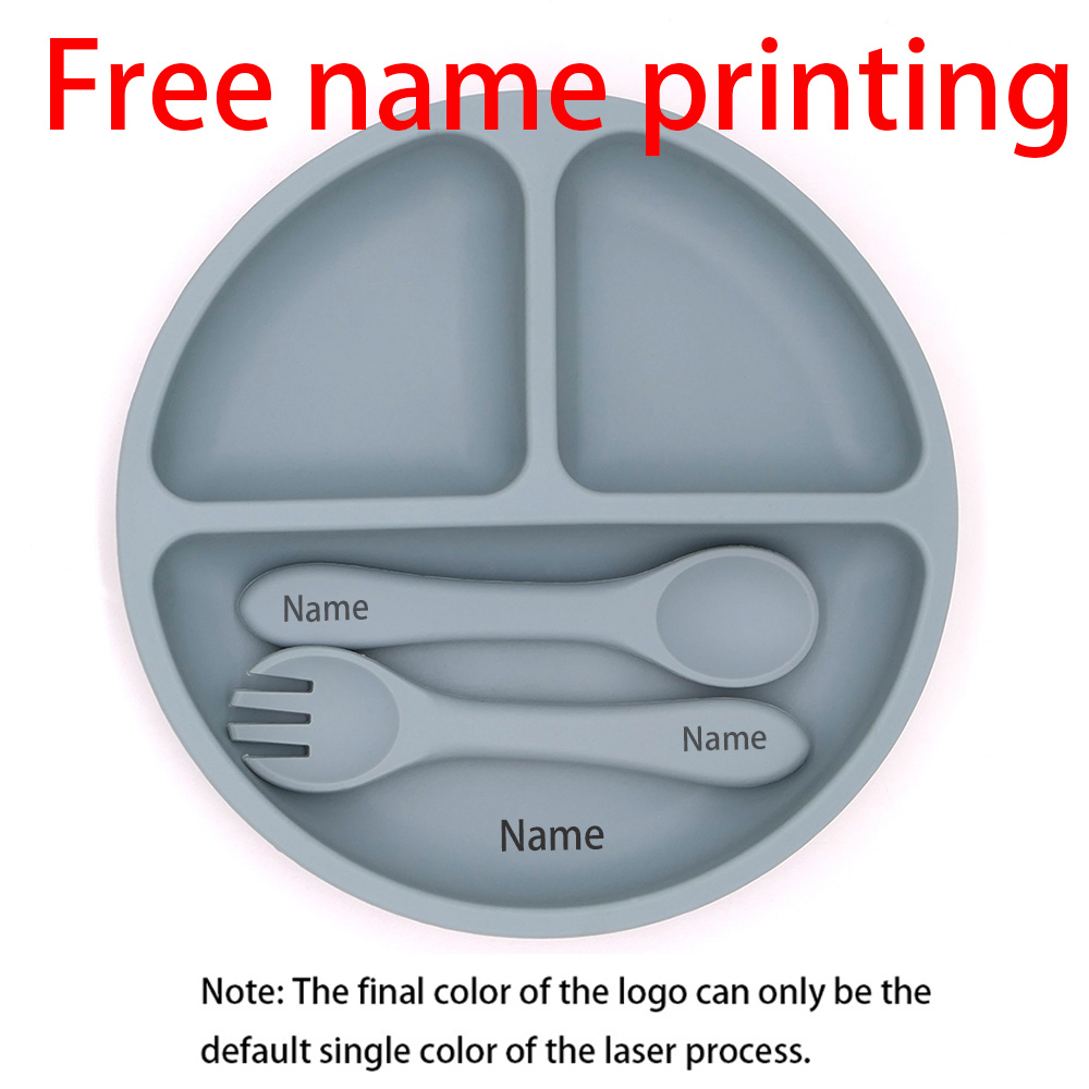 Baby Food Chart - Gratis naam afdrukken siliconen kinderservies voerbak