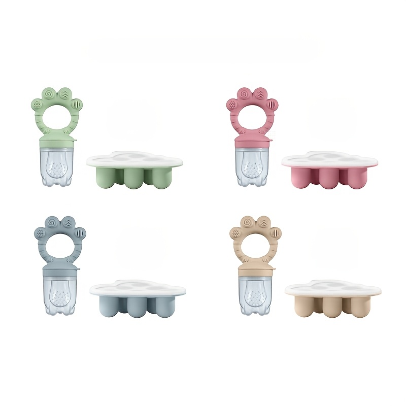Baby Food Chart - 2-delige babyvoedingsset: babyfruitvoeder met vriezervorm met