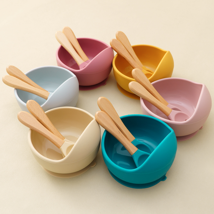 Baby Food Utensils - Mamaplan 3PCS Baby Siliconen Voeden Set