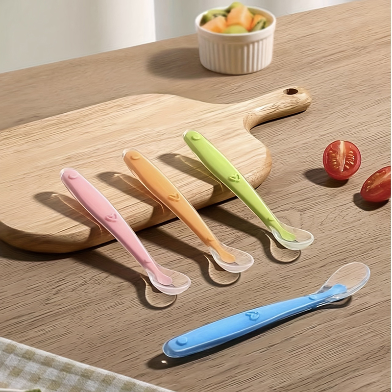 Baby Food Utensils - 1/2 stuks zachte siliconen lepel voor