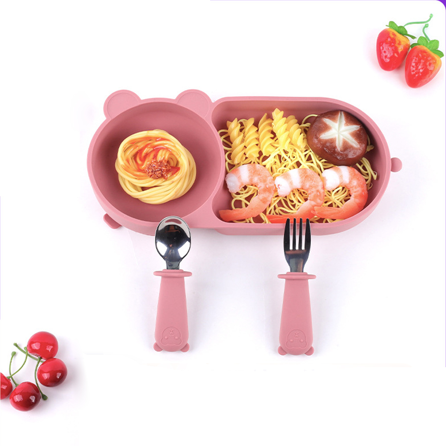 Baby Siliconen Zuignap Kom Sch - Baby Food Utensils recensie en prijs