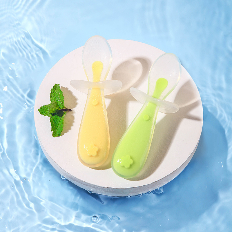 Baby siliconen lepel, baby rij - Baby Food Utensils recensie en prijs