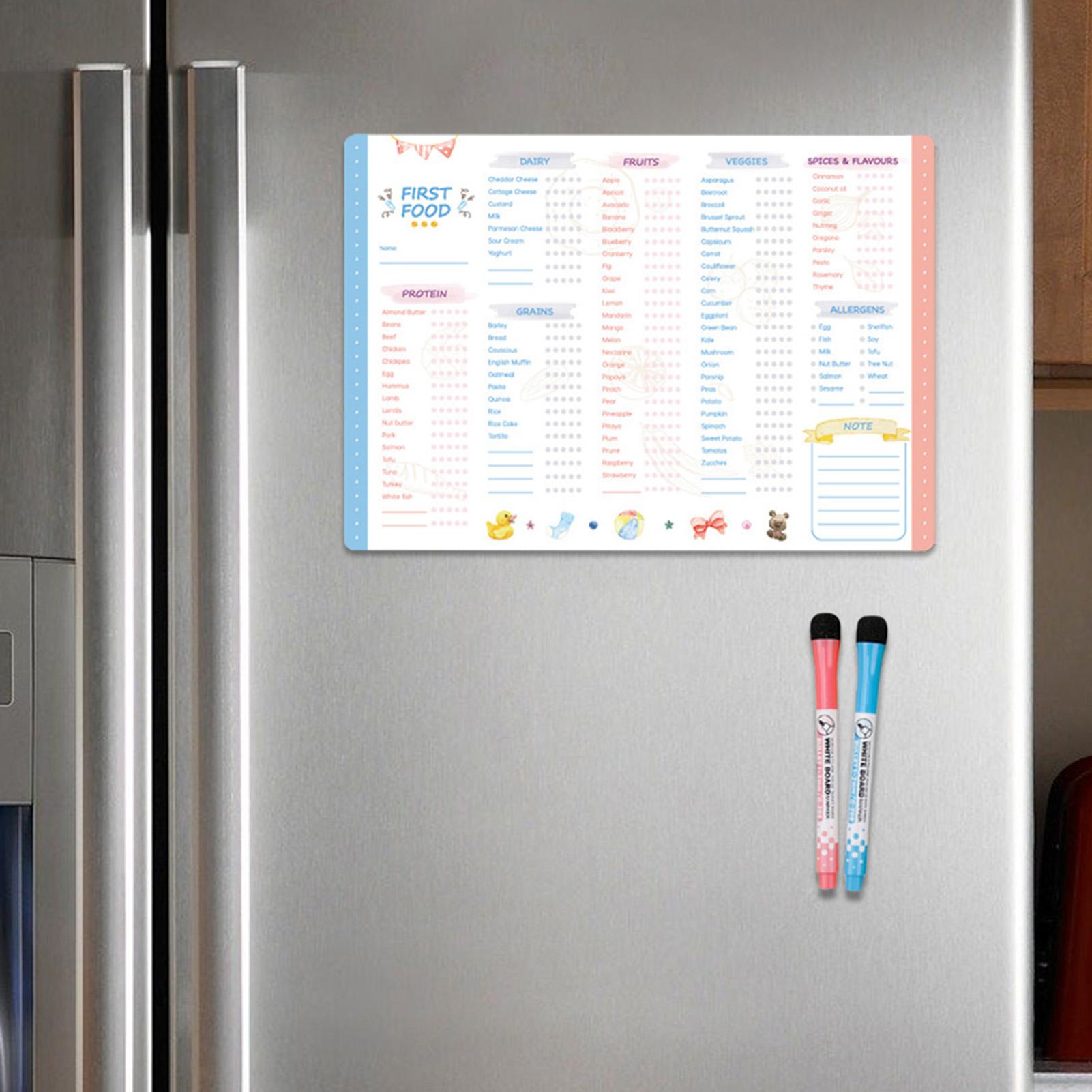 First Foods Chart Magnetische  - Baby Food Chart recensie en prijs